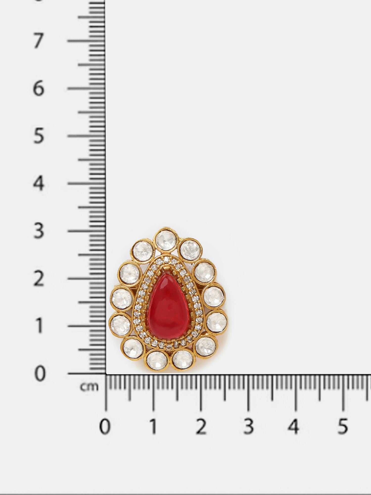 Ruby Raang Teardrop Brooch - Distacart