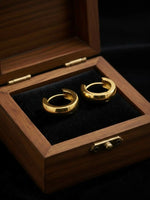 Thumbnail for NVR Men's Gold Plated Hoop Earrings - Distacart