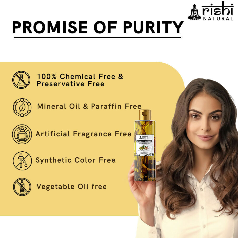 ANTI GREY HAIR OIL icons pormise