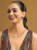Thumbnail for Ruby Raang Gold Kundan and Pearl Necklace
