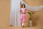 Thumbnail for Joban Fashion Pink Tie & Dye Kurta Pant Set - Distacart