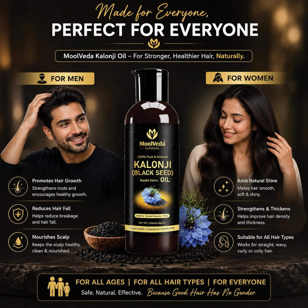 Moolveda Premium Cold Pressed Kalonji Oil - Black - Dista