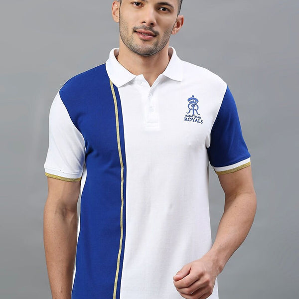 Fancode Rajasthan Royals Polo Collar Cotton IPL T-shirt - Distacart