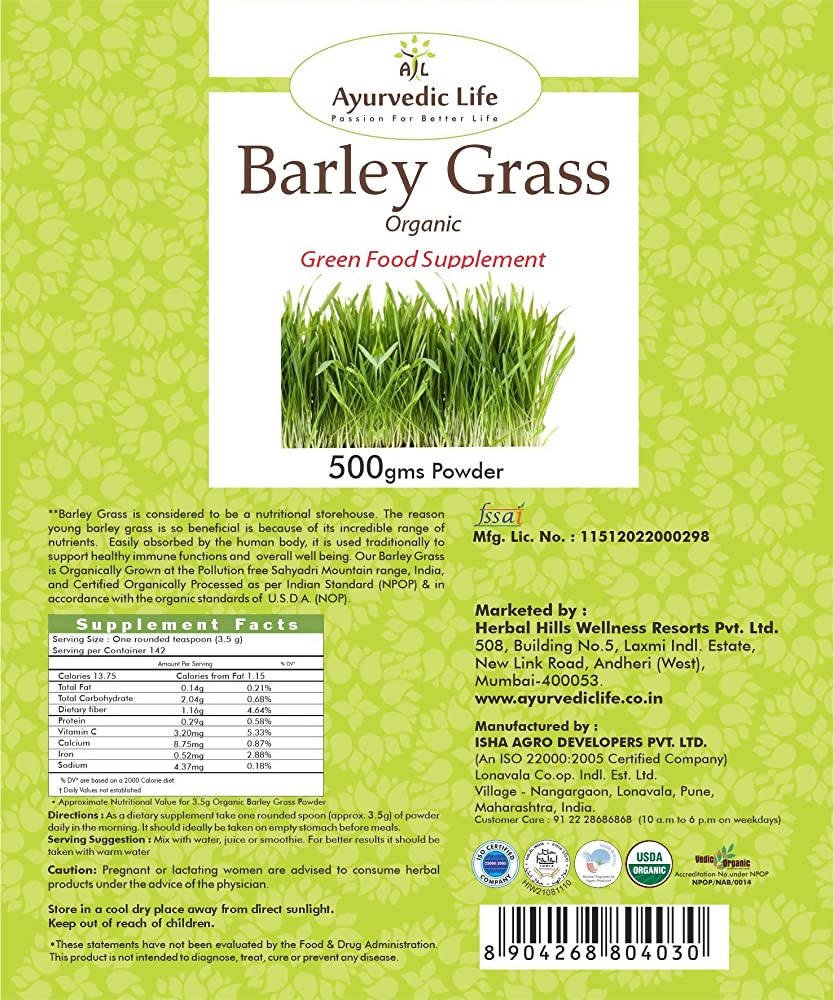 Ayurvedic Life Barley Grass Powder