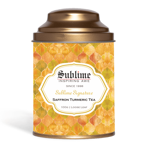 Sublime Inspiring Awe Saffron Turmeric Tea - Distacart