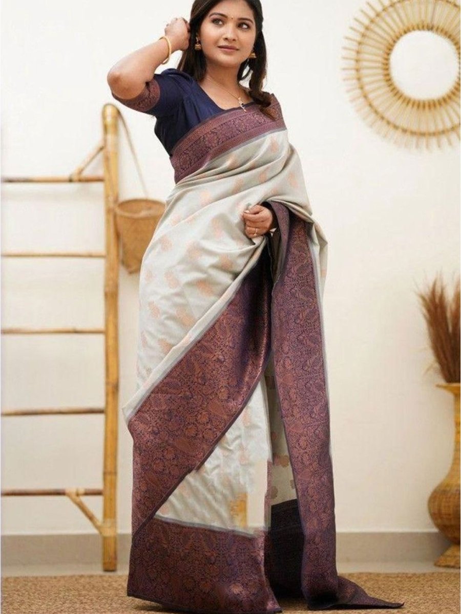 Anouk Woven Design Zari Banarasi Saree - Distacart