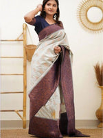 Thumbnail for Anouk Woven Design Zari Banarasi Saree