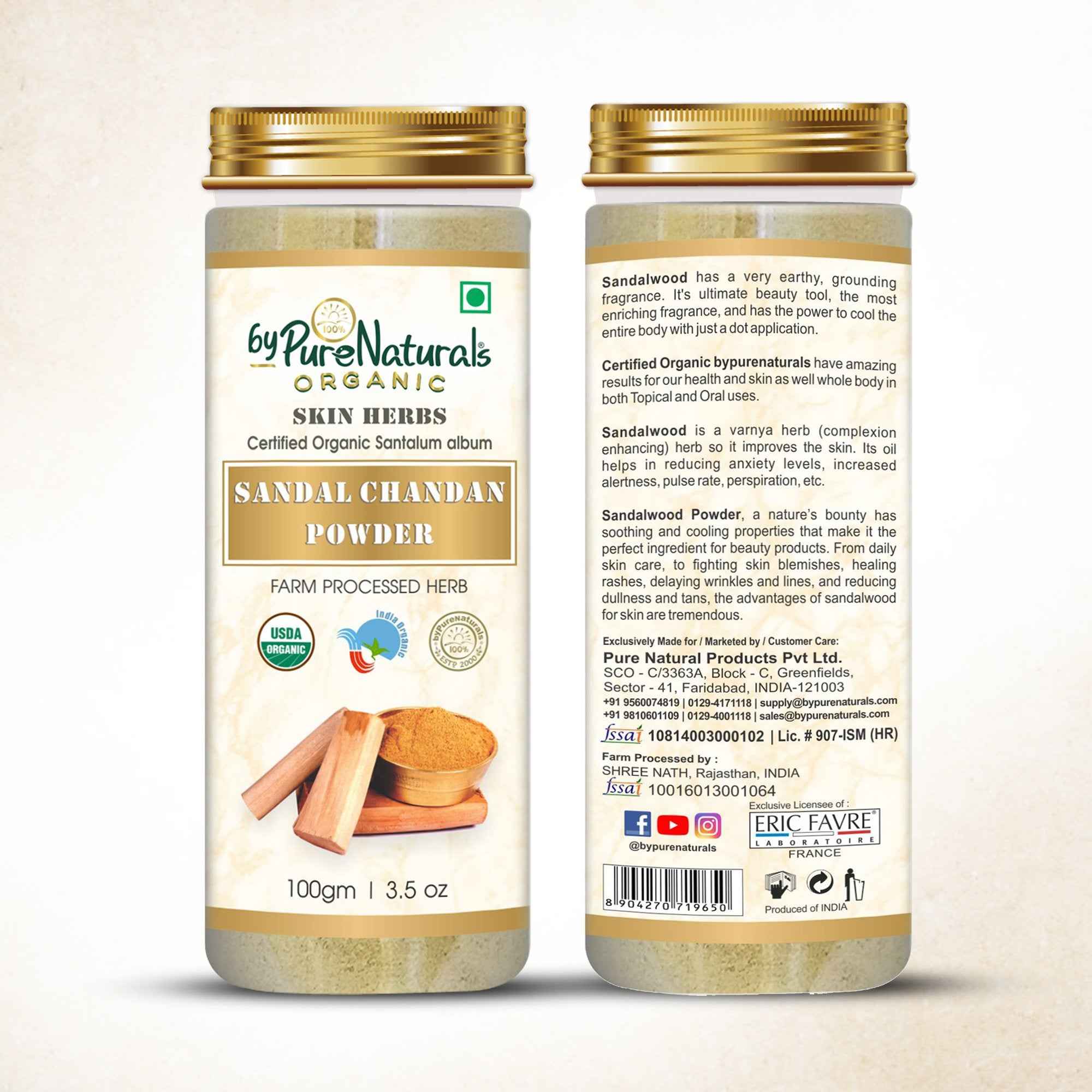 byPureNaturals Organic Sandal Chandan Powder - Dista