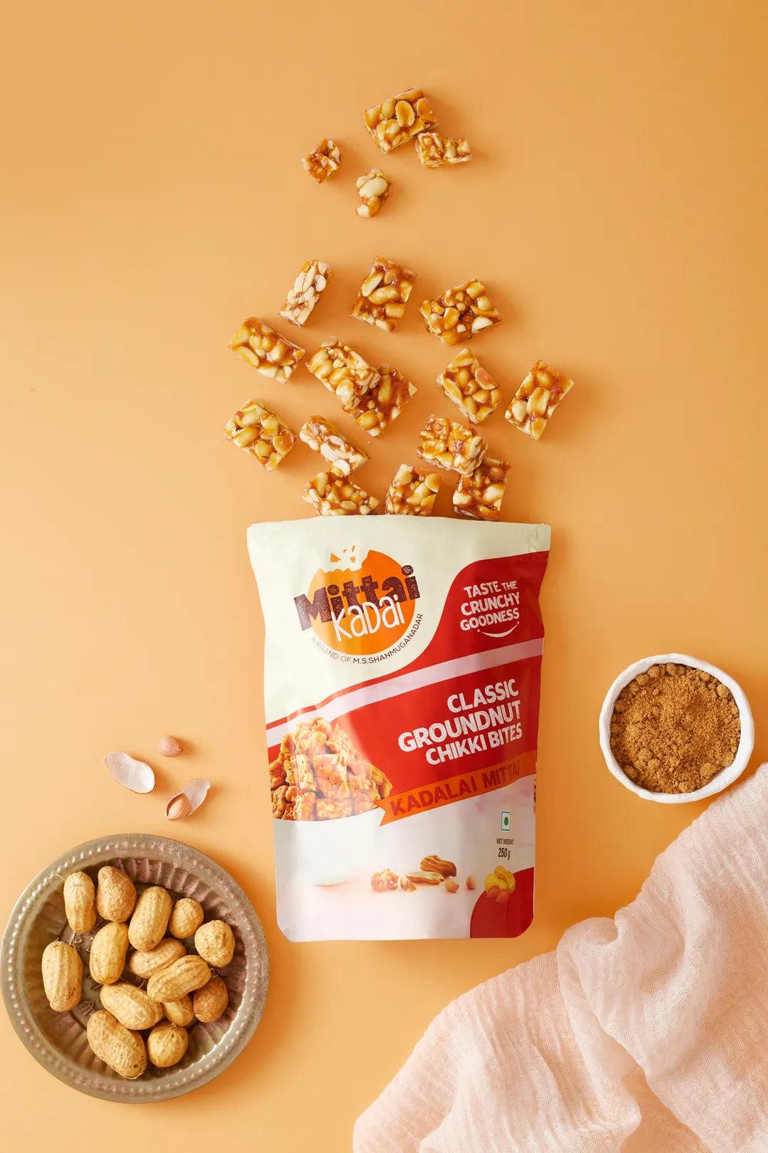 Sattur Mittai Kadai Classic Groundnut Chikki Bites - Distacart