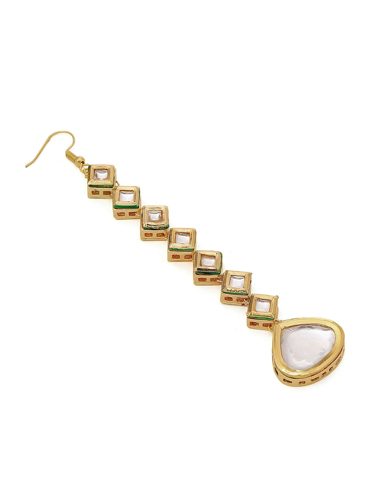 Ruby Raang Gold Heavy Kundan Maang Tikka - Distacart