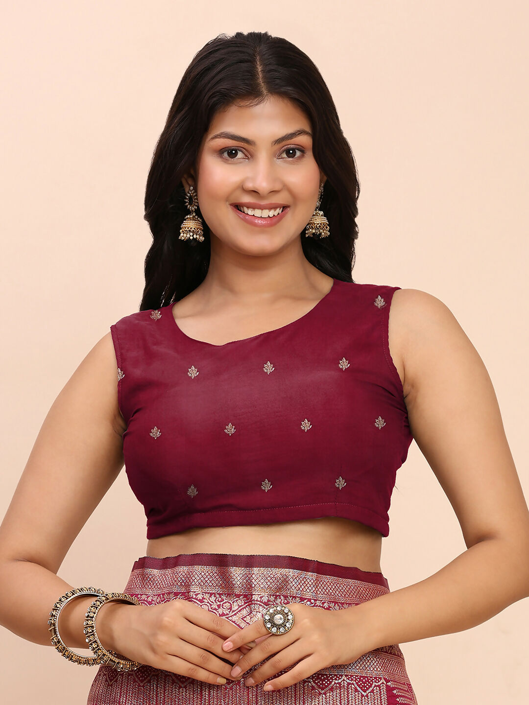 Astita Banarasi Silk Magenta Saree
