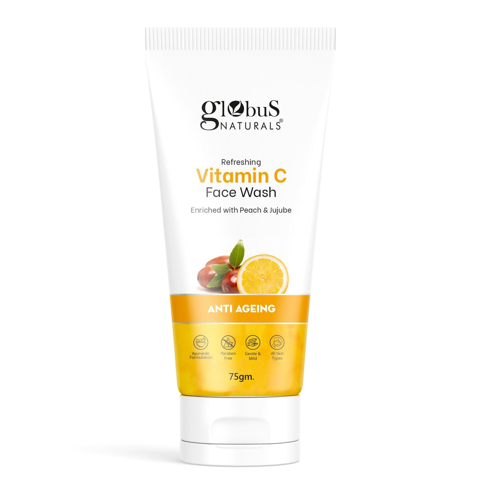 Globus Naturals Anti Ageing Globus Naturals Anti-Ageing Skin Brightening Vitamin C Face Wash - Distacart