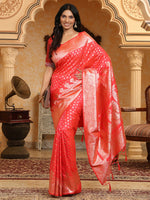 Thumbnail for Astita Banarasi Silk Pink Saree