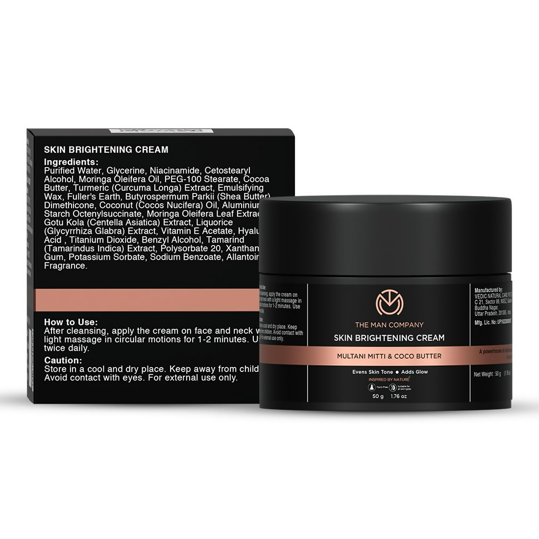 The Man Company Skin Brightening Cream Multani Mitti - Distacart