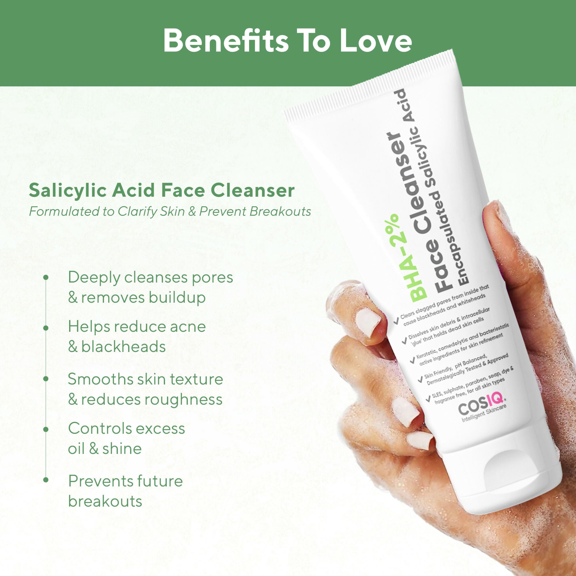 Cos-IQ BHA-2% Salicylic Acid Face Cleanser
