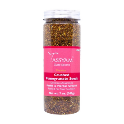 Tassyam Organics Anardana Ground - Dried Pomegranate Arils - Distacart