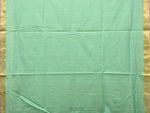 Thumbnail for Sea Green Khadi Cotton Handloom Saree with Birds Pallu Design - Global Threads - Distacart