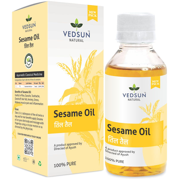 Vedsun Naturals Sesame Oil Til Ka Tel Pure And Organic For Skin And Hair - Distacart