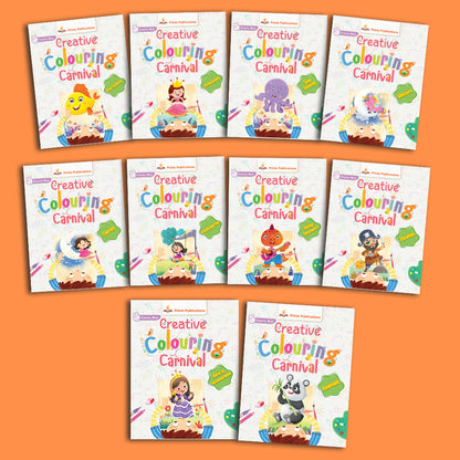Animals Creative Colouring Carnival (10 Books Set) - Prints Publications Editorial Team - Dista
