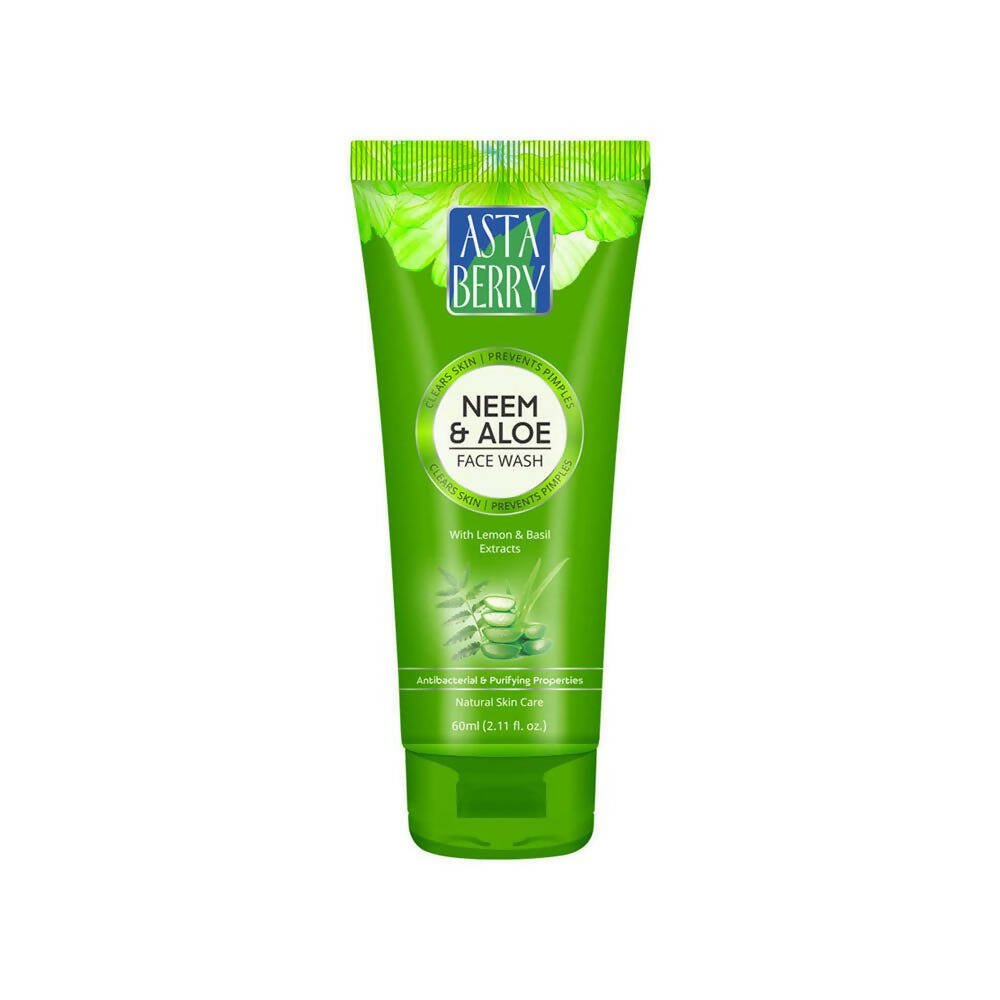 Astaberry Neem & Aloe Face Wash with Lemon & Basil Extracts - Distacart