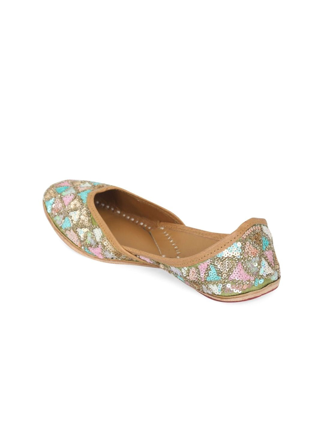 House of Pataudi Women Embellished Mojaris Flats