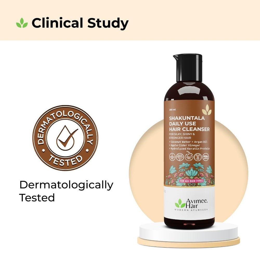 Avimee Herbal Shakuntala Hair Cleanser/Shampoo For Silky & Shiny Hair With Aloe Vera, Apple Cider Vinegar, Rice Protein & Keratin Protein