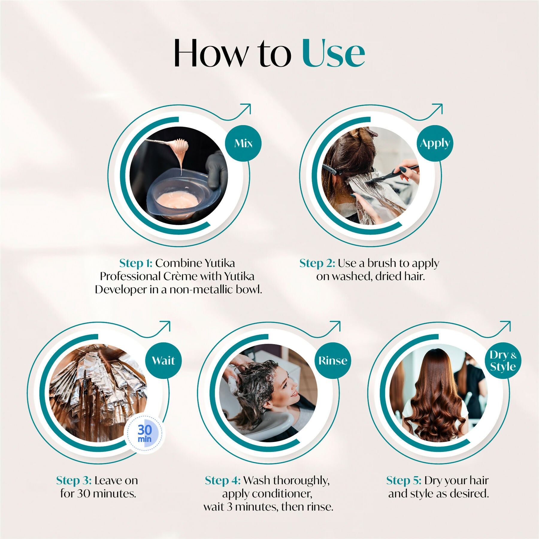 Yuthika Professional Creme Hair Colour - Light Brown - Distacart