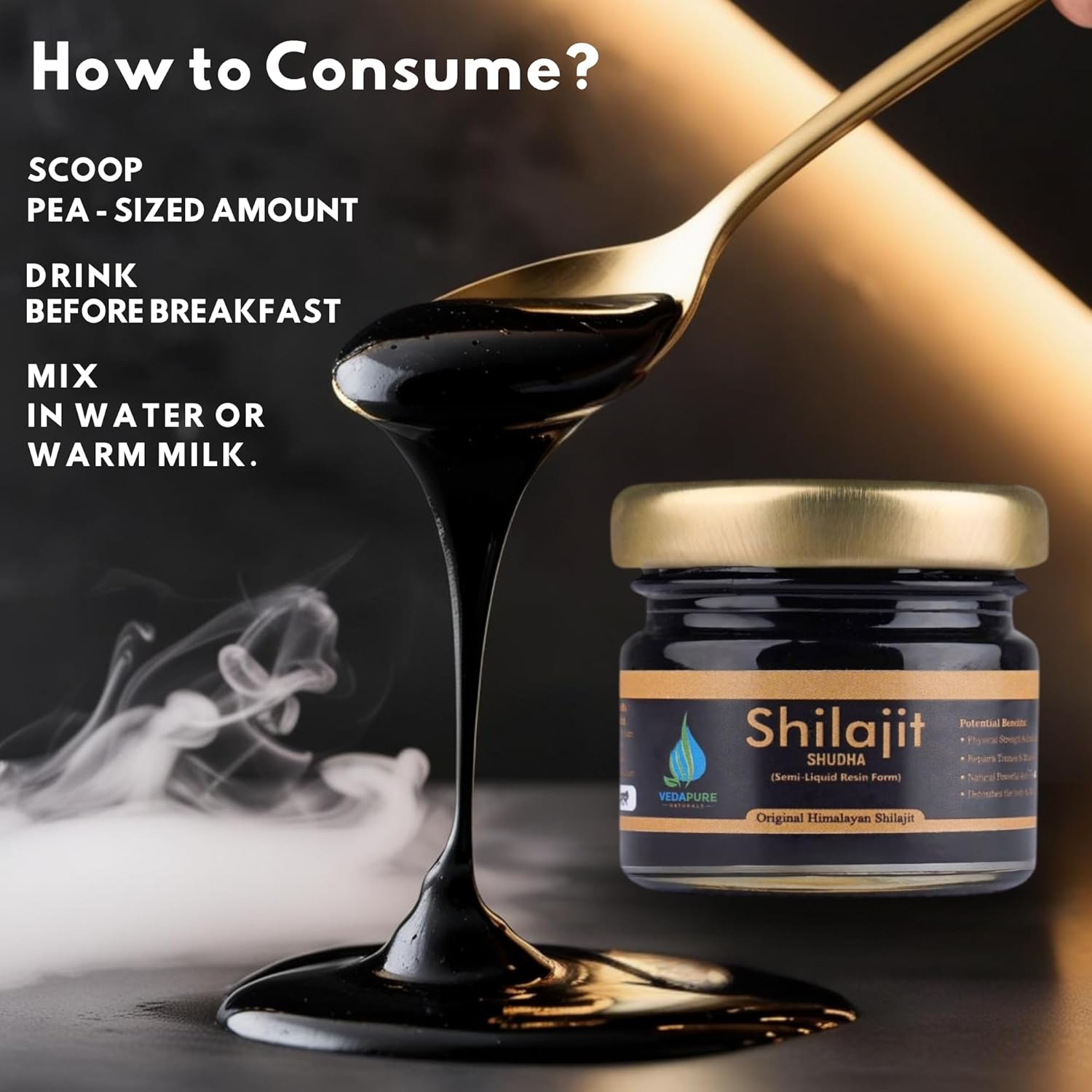 Vedapure Shudh Himalayan Shilajit Resin 25g - Limited Time Offer