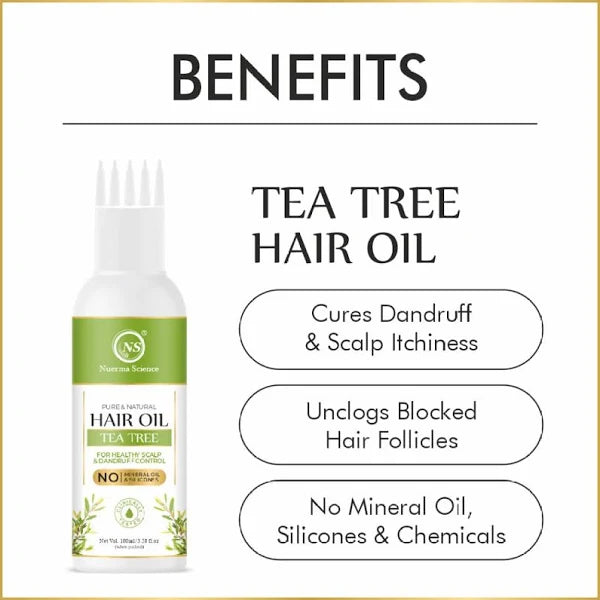 Nuerma Science Tea Tree Hair Oil for Healthy Scalp & Dandruff Control - Distacart
