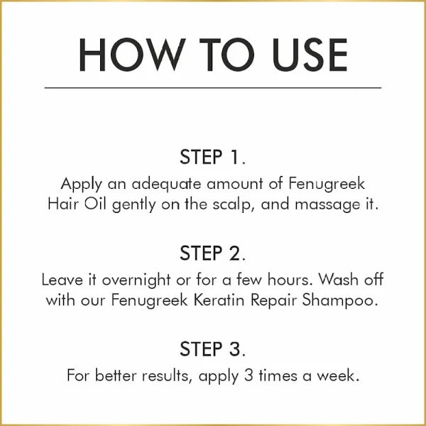 Nuerma Science Fenugreek Hair Oil to Reduce Dryness & Improve Hair Shine - Distacart