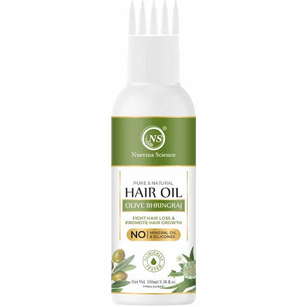 Nuerma Science Olive Bhringraj Hair Oil to Fight Hair Loss & Promote Hair Growth - Distacart