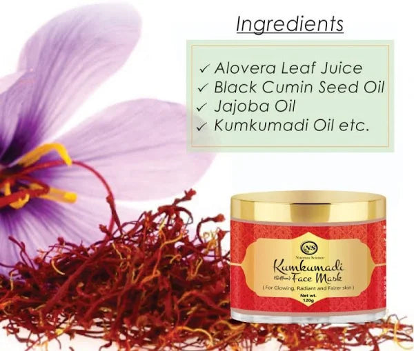 Nuerma Science Kumkumadi (Saffron) Face Mask for Glowing, Radiant & Fairer Skin