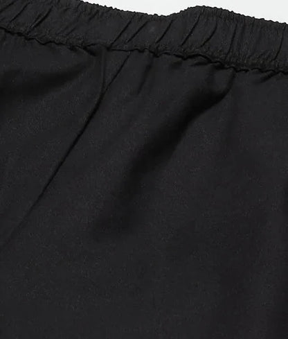 Fabmade Peach & Black Combo Linen Pajama - Distacart