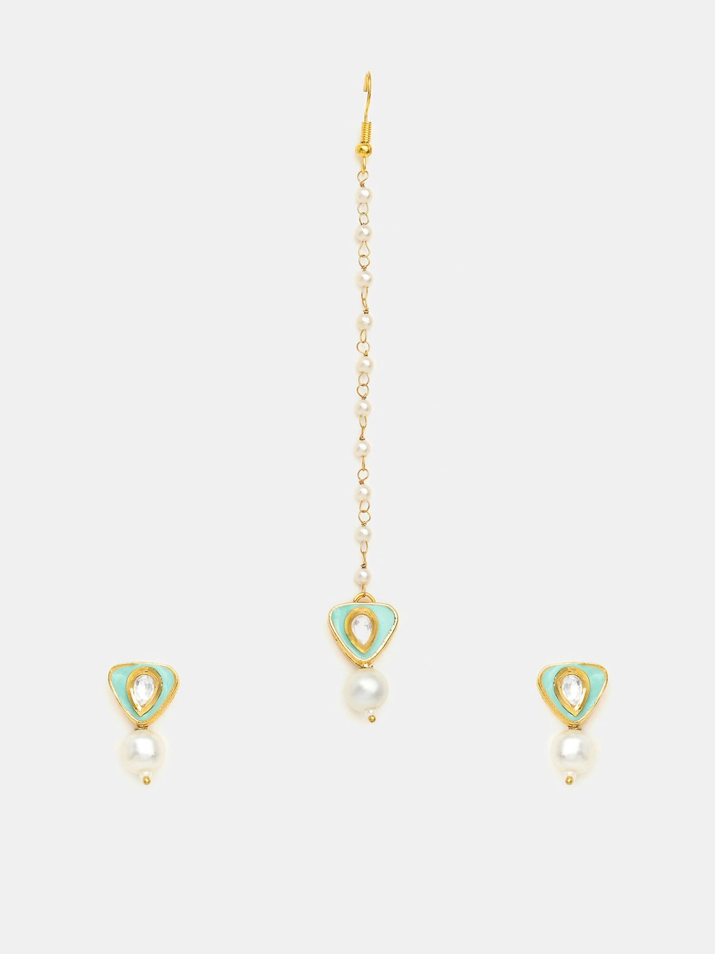 Ruby Raang Saanjh Pearl Tikka Set - Distacart