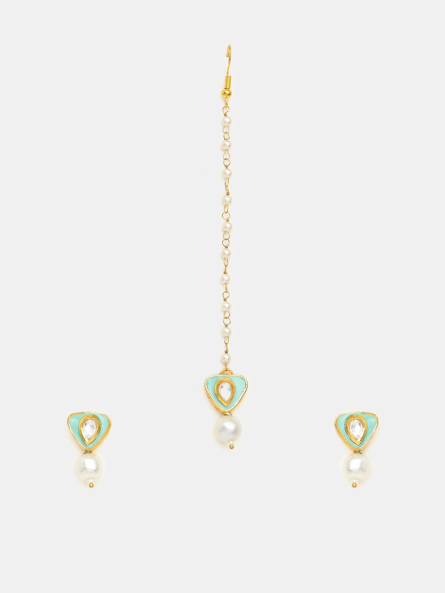 Ruby Raang Saanjh Pearl Tikka Set - Distacart