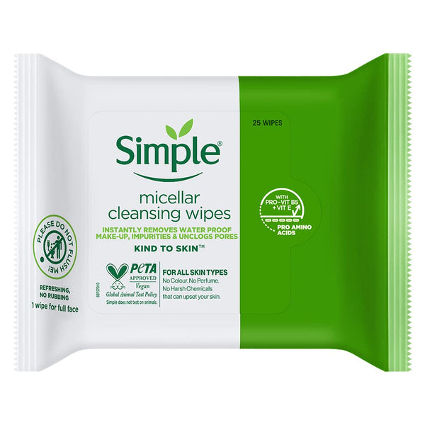 Simple Kind To Skin Micellar Cleansing Wipes