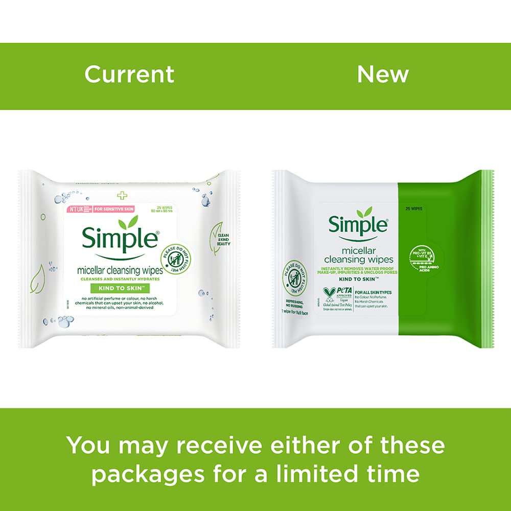 Simple Kind To Skin Micellar Cleansing Wipes