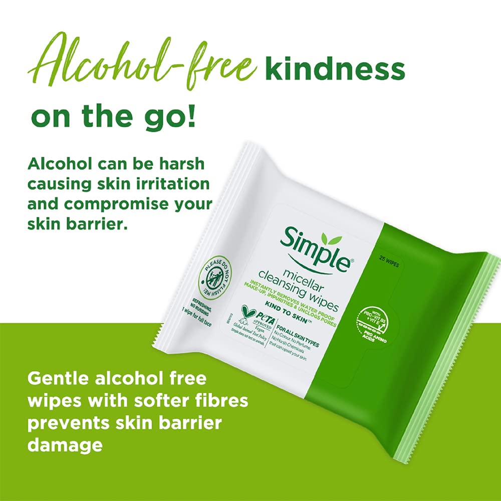 Simple Kind To Skin Micellar Cleansing Wipes