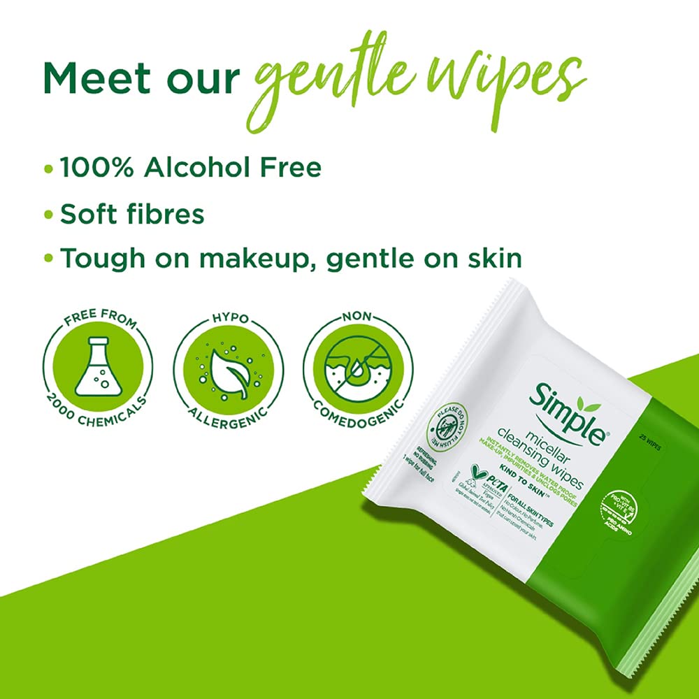 Simple Kind To Skin Micellar Cleansing Wipes
