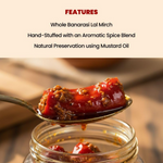 Thumbnail for Jhaji Store Lal Mirch Bharua Achar (Stuffed Red Chilli Pickle) - Distacart