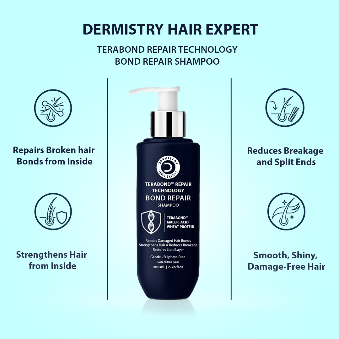 Dermistry Bond Repair & Restore Hair Serum, Mask& Shampoo TeraBond Maleic Acid Protein - Distacart