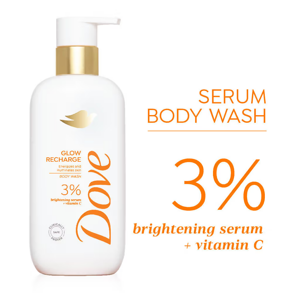 Dove Glow Recharge Exfoliating & Acne Clear Serum Body Wash Combo - Distacart