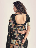 Thumbnail for Preksha Creation Banarasi Soft Silk Women Black Saree - Distacart