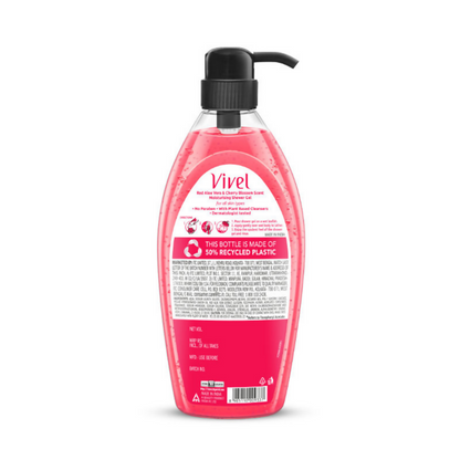 Vivel Red Aloe Vera & Cherry Blossom Scent Moisturizing Shower Gel - Distacart