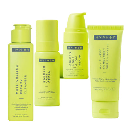 Hyphen By Kriti Sanon CSMS (Cleanser, Serum, Moisturizer, Sunscreen) Normal to Dry Skin Combo - Distacart