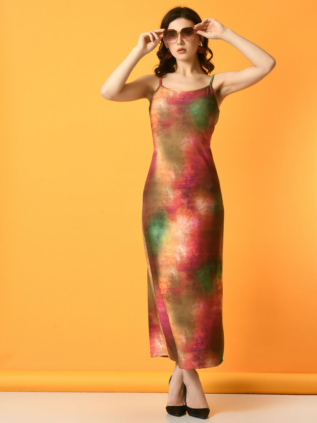 Myshka Women's Multi Printed Party Dress - Distacart