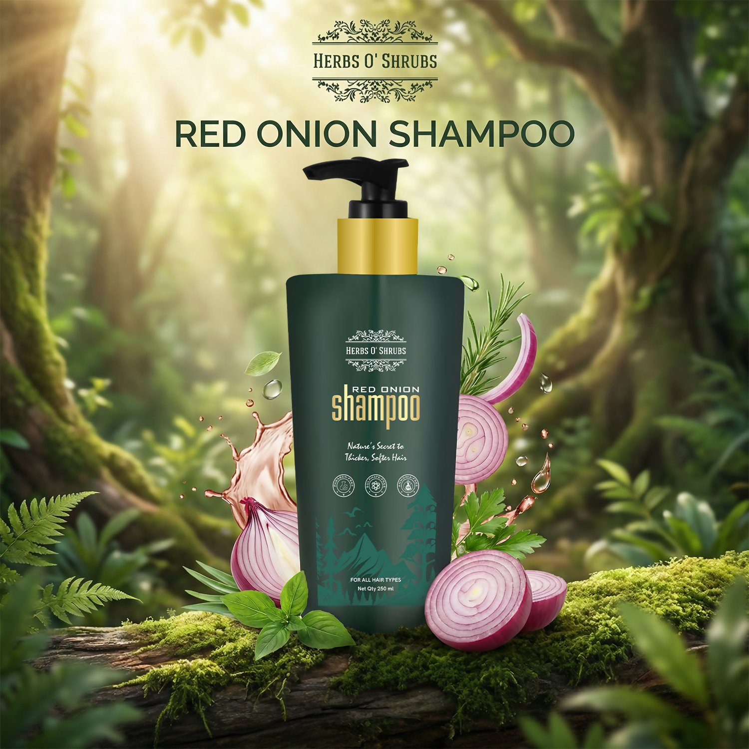 HerbsO’Shrubs Onion Strength & Shine Shampoo - Dista