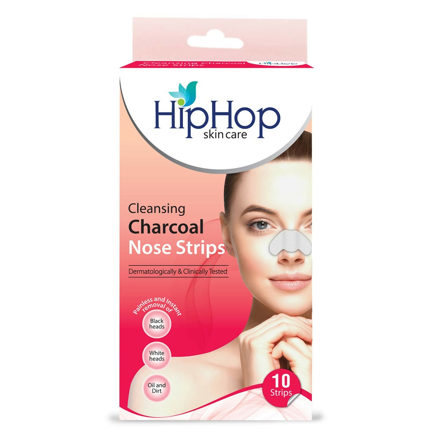 HipHop Skin Care Cleansing Charcoal Nose Strips For Blackheads, Whiteheads Remover, Pore Cleanser, with Natural Extracts - Distacart