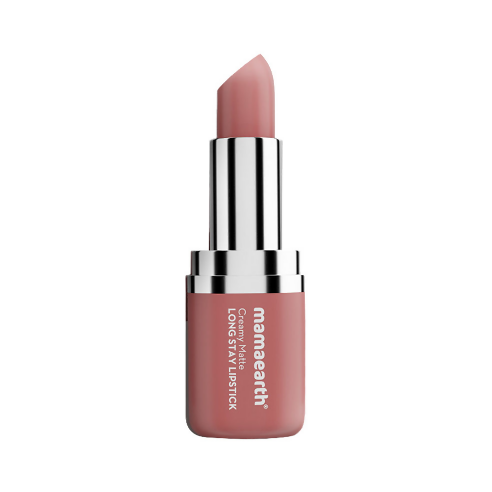 Mamaearth Creamy Matte Long Stay Lipstick - Pillow Nude - Distacart