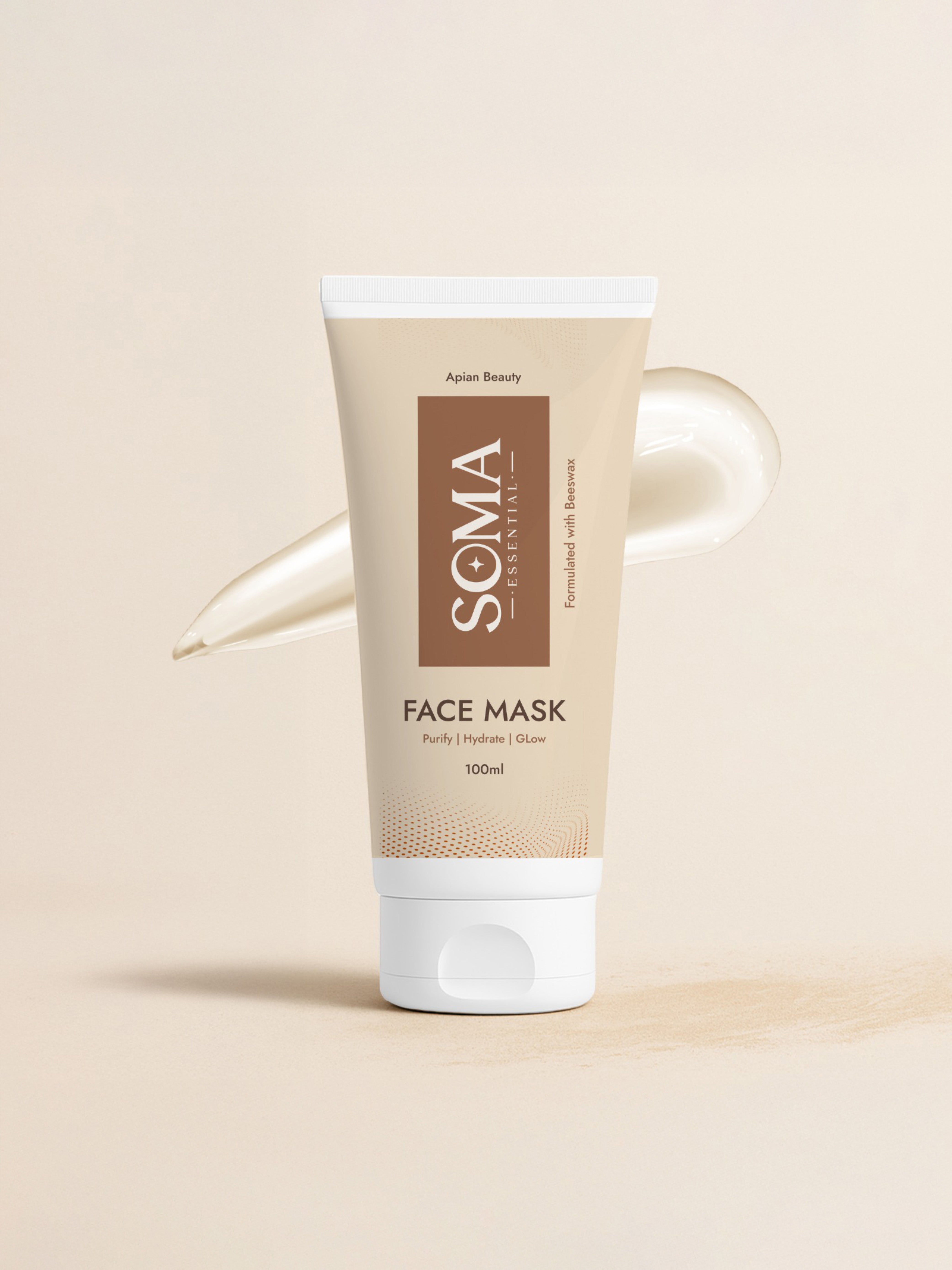 Soma Essential Apian Dtan Glow Mask, 2% Licorice And Beeswax - Dista